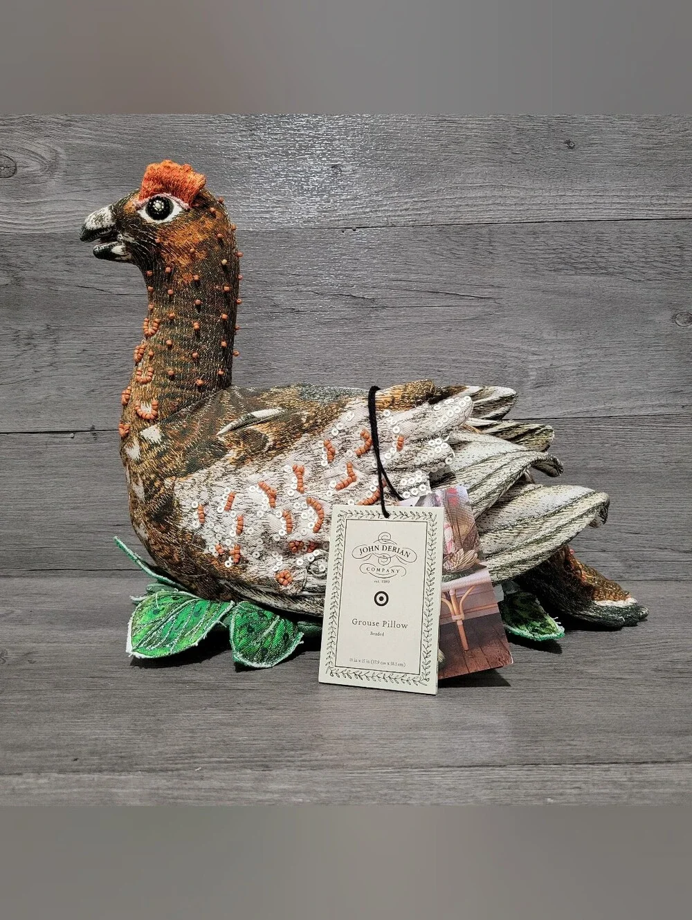 John Derian x Target Fall 2025 Shaped Beaded Grouse Pillow 15